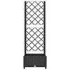 vidaXL Garten-Pflanzgefäß mit Spalier Schwarz 40 x 40 x Produktbild-Vorschau 4