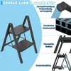 QEENTOE Schwarz Klapptritt mit 2 Stufen, faltbare Produktbild-Vorschau 3