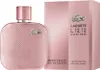 A bottle of Lacoste L.12.12 Silver Rose Eau De Parfum and its packaging. Podgląd zdjęcia produktu
