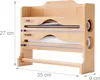 Porte-rouleaux mural 3 en 1 Relaxdays, pour papier Voir les images du produit 4