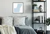MuchoWow® Gerahmtes Poster Blau - Minimalismus - Abstrakt Produktbild-Vorschau 2