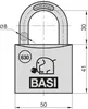 BASI - Vorhangschloss - SET - 6x VHS 630 - 50 mm - Produktbild-Vorschau 3