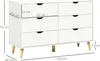 HOMCOM Commode 6 tiroirs meuble de rangement 5 pieds Voir les images du produit 5