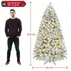 Yaheetech 213cm Künstlicher Weihnachtsbaum mit Schnee & 350 Produktbild-Vorschau 3