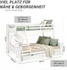 Homestyle4u Palandy 90x200 140x200 Vyvýšená postel Dětská Náhled obrázku produktu 5