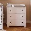 ZEE Prebaľovacia komoda 83x87x49 cm Biela SRDCE s Náhľad obrázku produktu 3