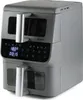 A gray dual-chamber air fryer with a digital display and control panel. Anteprima dell’immagine prodotto