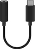 A black USB-C to 3.5mm audio adapter cable is shown against a white background. Anteprima dell’immagine prodotto