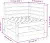 vidaXL Garten-Ecksofa Weiß Massivholz Kiefer Produktbild-Vorschau 7