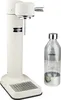 A white Aarke water carbonator with a silver lever and a clear plastic bottle with a silver cap. Produktbild-Vorschau