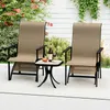 Two outdoor chairs and a small table are set up on a patio with plants in the background. Anteprima dell’immagine prodotto