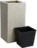 Polyrattan Blumenkübel Pflanzkübel 60 cm Rattan Blumentopf Produktbild-Vorschau 2