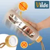 Vilde | Butelka na wodę szklana 1L - z etui silikonowym - Podgląd zdjęcia produktu 8
