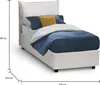 Einzelbett Dcodutt, Containerbett mit Kunstlederbezug, 100% Produktbild-Vorschau 3