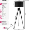tectake® Lunaris stojaca lampa, trojnohý oceľový rám, 60 W Náhľad obrázku produktu 7