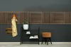 An entryway with a shoe rack, coat rack, and stool. Anteprima dell’immagine prodotto