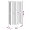 vidaXL Highboard Schwarz 85x40x180 cm Glas und Stahl Produktbild-Vorschau 12