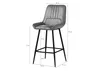 MASSIVMOEBEL24 Barstuhl Echtleder 52x57x108 braun IRON Produktbild-Vorschau 8