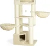 Kratzbaum Vancouver beige ca. 65x55x140 cm mit Kuschelhöhle Produktbild-Vorschau 9