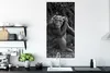 MuchoWow® Poster Tierprofil sitzender Schimpanse in schwarz Produktbild-Vorschau 3