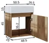 Roomart MINI-50 Badmöbel-Set 2-teilig 49 cm breit, Eiche Produktbild-Vorschau 6