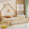 A child's bedroom with a wooden house-shaped bed. Náhled obrázku produktu