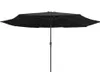 A black patio umbrella is shown against a white background. Produktbild-Vorschau