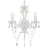 vidaXL Lustre avec perles blanc rond 3×E14 Voir les images du produit 7