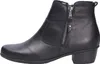 A side view of a black leather ankle boot. Anteprima dell’immagine prodotto