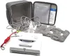A window cleaning robot and its accessories are laid out on a white background. Produktbild-Vorschau