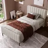 OKWISH Lit simple 90x200 - Lit rembourré avec cadre en bois Voir les images du produit 5