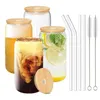 4er Set Transparenter Glasbecher 500ml mit Deckel Strohhalm Produktbild-Vorschau 7