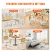 VEVOR Rattan-Stühle, 4er Set, Weiß, Samt gepolstert, Modern Produktbild-Vorschau 5