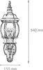 A sketch of an outdoor wall lamp with dimensions indicated. Produktbild-Vorschau