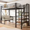 Letto a castello Flieks 90x200 cm con divano imbottito, Anteprima dell’immagine prodotto 1
