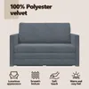vidaXL Rozkladacia pohovka tmavosivá 124 x 71 x 78 cm zamat Náhľad obrázku produktu 6