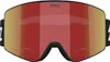 A pair of ski goggles with a red and gold mirrored lens, presented on a white background. Produktbild-Vorschau
