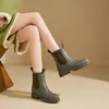 ASKSA Damen Gefuettert Wasserdicht Gummistiefel Halbhohe Produktbild-Vorschau 4