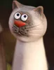 Zaunhocker Katze aus Keramik Dekofigur Gartenfigur Produktbild-Vorschau 5