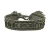 LS-LebenStil Canvas Statement Armband Think Positive Khaki Produktbild-Vorschau 2