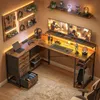 HOMCOM Gaming Tisch L-förmiger Schreibtisch mit Produktbild-Vorschau 2