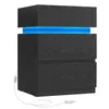 A black nightstand with blue LED lighting. Podgląd zdjęcia produktu