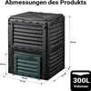 Kompostownik ogrodowy Wiltec 300 litrów 61 x 61 x 82 cm, Podgląd zdjęcia produktu 3