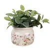 Clayre & Eef Pot de fleurs Ø 20x15 cm Beige Rose Céramique Voir les images du produit 2