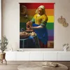 MuchoWow® Wandteppich Wandbehang Milchmädchen - Regenbogen Produktbild-Vorschau 6