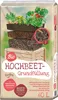 A bag of soil for raised garden beds, showing layers of soil and plants growing on top. Produktbild-Vorschau