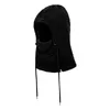 A black fleece balaclava is shown against a white background. Produktbild-Vorschau