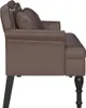 Side view of a brown leather sofa. Náhľad obrázku produktu