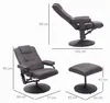 Sillón reclinable HOMCOM con reposapiés, sillón giratorio Vista previa de la imagen del producto 3