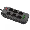 LDNIO SE6403 Vcensobn zsuvka s 6 zsuvkami, 4x USB, svteln Náhled obrázku produktu 16